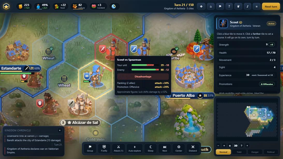 Combat preview