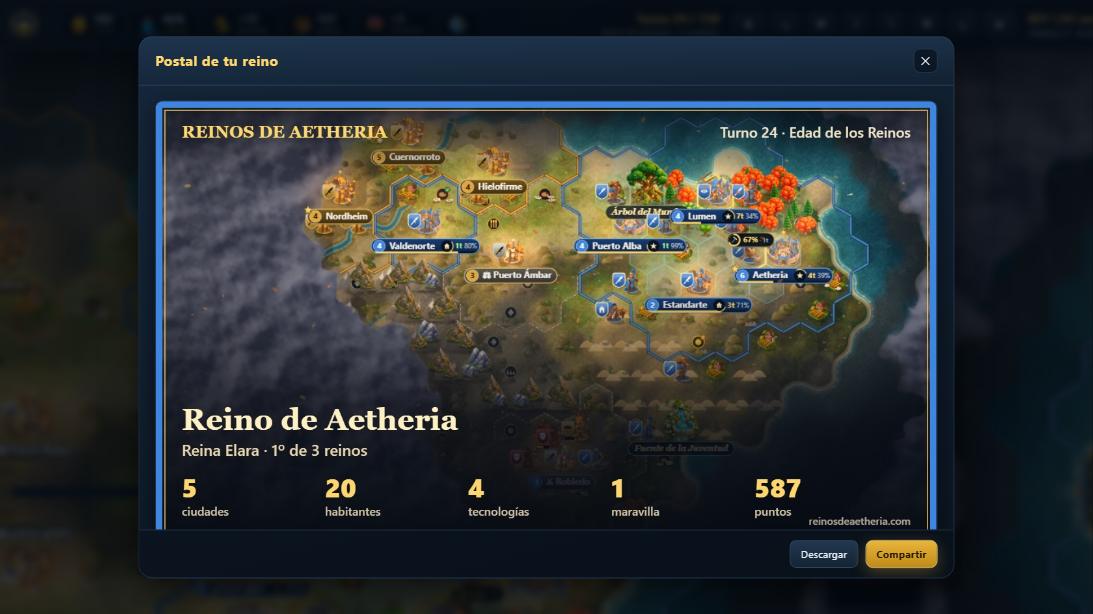 La postal del reino lista para compartir